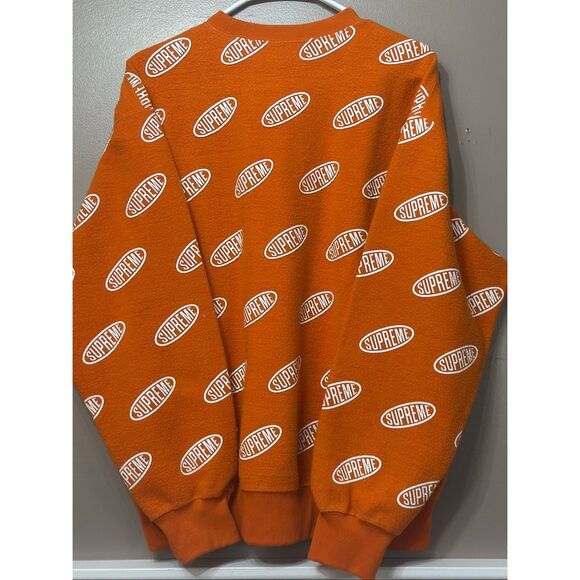 NWOT Supreme 2021 Collection Orange Liner Crewneck Sweatshirt Men's Medium - Picture 10 of 10